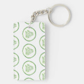Cucumberplakken patroon sleutelhanger (achterkant)