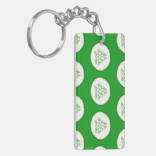 Cucumberplakken patroon sleutelhanger (Voorkant Links)