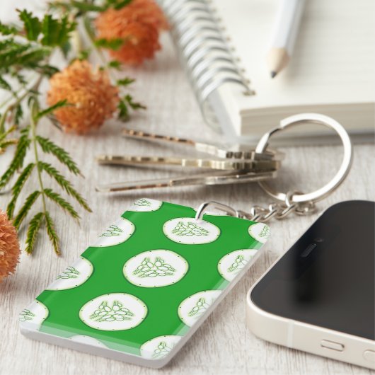 Cucumberplakken patroon sleutelhanger (Voorkant Rechts)