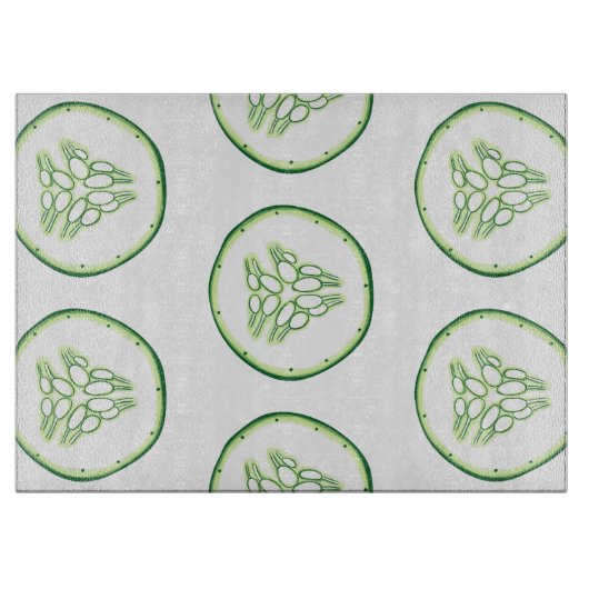 Cucumberplakken patroon snijplank (Voorkant)