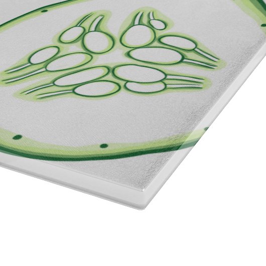 Cucumberplakken patroon snijplank (Hoek)