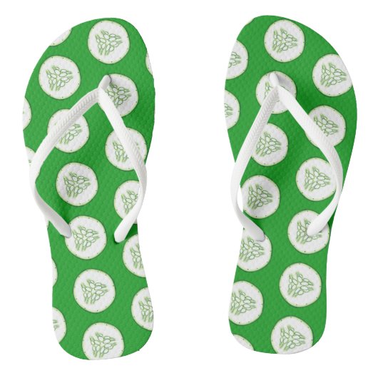Cucumberplakken patroon teenslippers (Voetbed)
