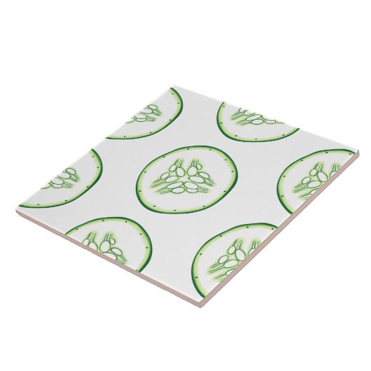 Cucumberplakken patroon tegeltje (Zijkant)