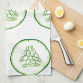 Cucumberplakken patroon theedoek (Quarter Fold)