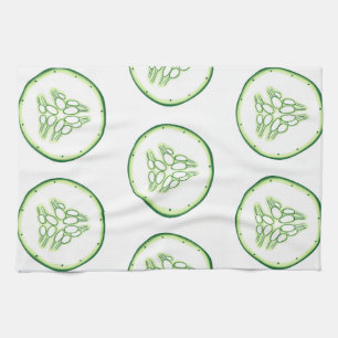 Cucumberplakken patroon theedoek