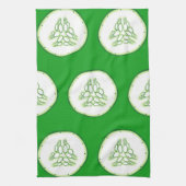 Cucumberplakken patroon theedoek (Verticaal)