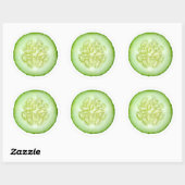 Cucumbersegment Ronde Sticker (Vel)