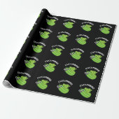Cucumbird Funny Veggie Cucumber Pun Dark BG Cadeaupapier (Uitgerold)
