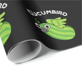 Cucumbird Funny Veggie Cucumber Pun Dark BG Cadeaupapier (Rol Hoek)