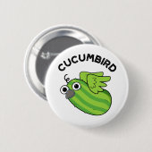 Cucumbird Funny Veggie Cucumber Pun Ronde Button 5,7 Cm (Voorkant /achterkant)