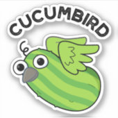 Cucumbird Funny Veggie Cucumber Pun Sticker (Voorkant)