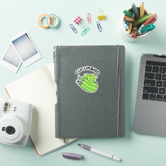 Cucumbird Funny Veggie Cucumber Pun Sticker (iPad Cover)