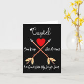 Cud Can Keep His Arrows Anti Valentines Day Sin  Kaart (Gele Bloem)