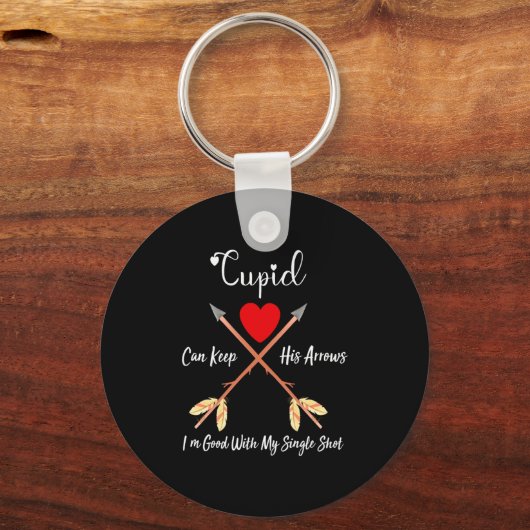 Cud Can Keep His Arrows Anti Valentines Day Sin Sleutelhanger (Voorkant)