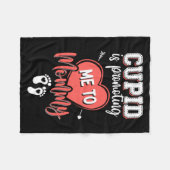 Cud Is Promoting Me To Mommy Valentines Pregnanc  Fleece Deken (Voorkant (Horizontaal))