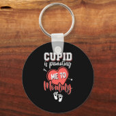 Cud Is Promoting Me To Mommy Valentines Pregnanc Sleutelhanger (Voorkant)