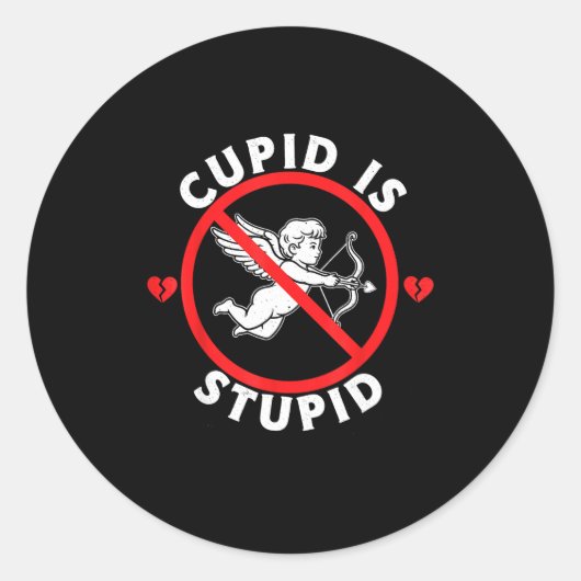 Cud Is Stud Hate Valentines Anti Valentine Stud Cu Ronde Sticker (Voorkant)