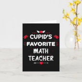 Cud S Favorite Math Teacher Valentine S Day Man Kaart (Gele Bloem)
