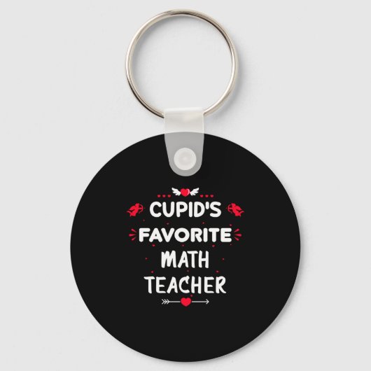 Cud S Favorite Math Teacher Valentine S Day Man Sleutelhanger (Voorkant)