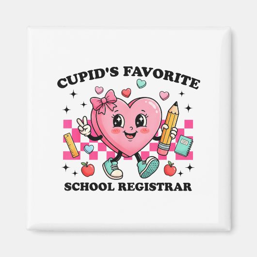 Cud’s Favorite School Registrar Valentines Funny C Magneet (Voorkant)