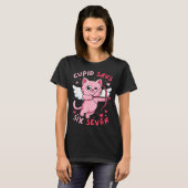 Cud Says 67 Six Seven Meme Cute Cat Valentine's Da T-shirt (Voorkant volledig)