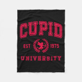 Cud University Cute Cherub Valentines Day Crest Fleece Deken (Voorkant)