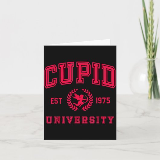 Cud University Cute Cherub Valentines Day Crest Kaart (Voorkant)