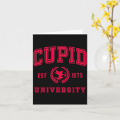 Cud University Cute Cherub Valentines Day Crest Kaart (Gele Bloem)
