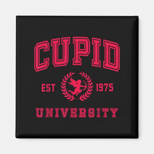 Cud University Cute Cherub Valentines Day Crest  Magneet (Voorkant)
