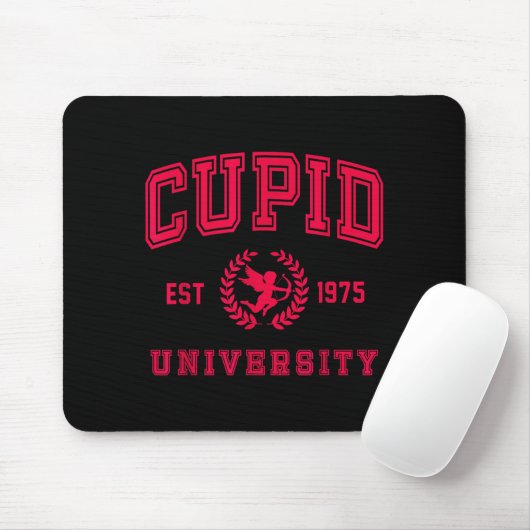 Cud University Cute Cherub Valentines Day Crest  Muismat (Met muis)