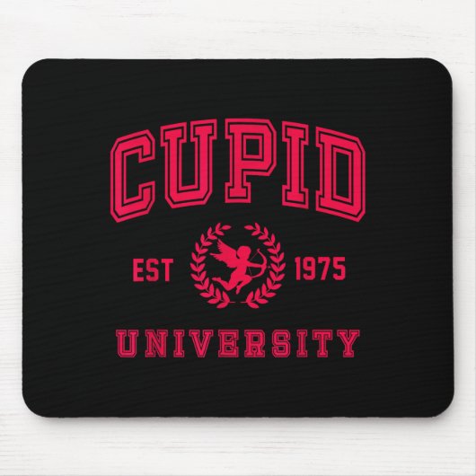 Cud University Cute Cherub Valentines Day Crest Muismat (Voorkant)