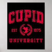 Cud University Cute Cherub Valentines Day Crest  Poster (Voorkant)