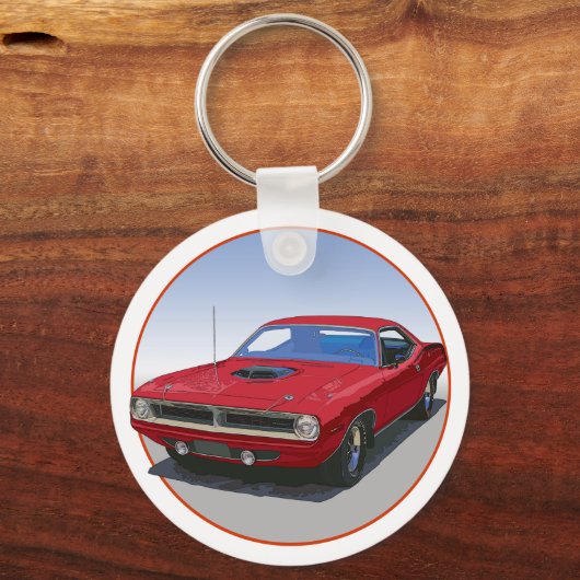 Cuda Coupe 1970 Sleutelhanger (Voorkant)