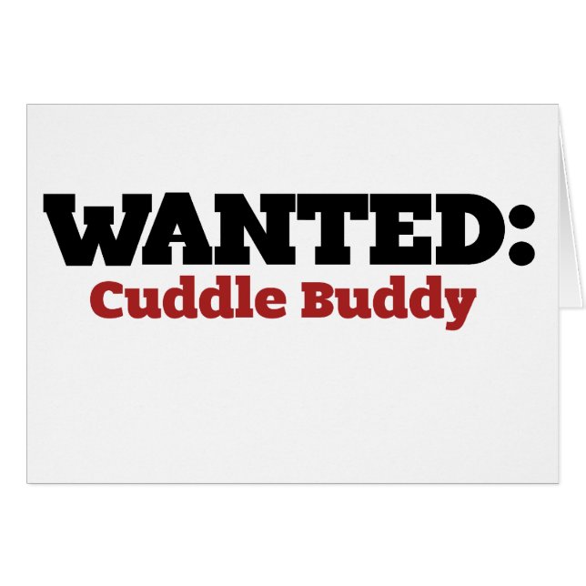 Cuddle Buddy Gezocht (Voorkant Horizontaal)