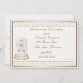 Cuddle Creek® Vintage Duif Uitnodiging (Achterkant)