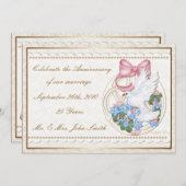 Cuddle Creek® Vintage Duif Uitnodiging (Voorkant / Achterkant)