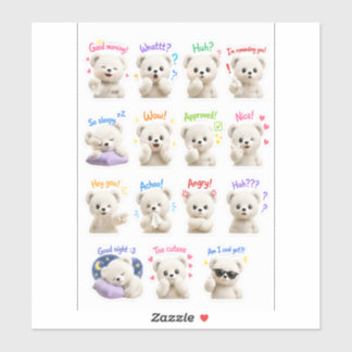 Cuddle Cub – Knuffel Teddy Mood Sticker Pack
