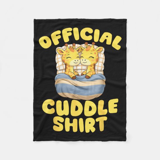 Cuddle Cute Giraffes Couple Valentine's Day Fleece Deken (Voorkant)