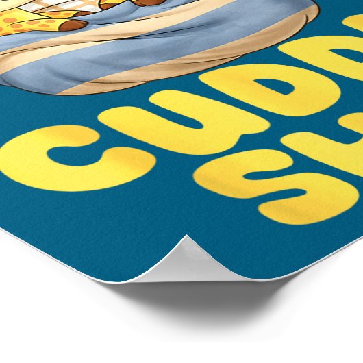 Cuddle Cute Giraffes Couple Valentine's Day  Poster (Hoek)