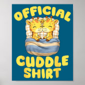 Cuddle Cute Giraffes Couple Valentine's Day  Poster (Voorkant)