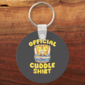 Cuddle Cute Giraffes Couple Valentine's Day  Sleutelhanger (Voorkant)