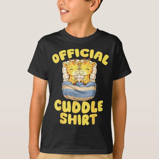 Cuddle Cute Giraffes Couple Valentine's Day  T-shirt (Voorkant)