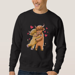 Cuddle Highland Cattle I Scottish Koe Farmers Trui