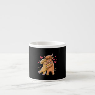 Cuddle Highland Cattle Scottish Cow Farmers Gift Espresso Kop