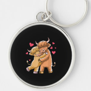 Cuddle Highland Cattle Scottish Cow Farmers Gift Sleutelhanger