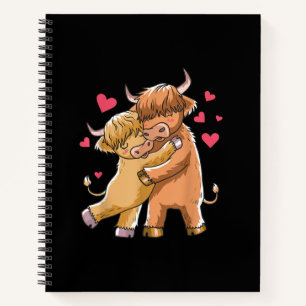 Cuddle Highland Cattle Scottish Koe Farmers Gift Notitieboek