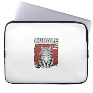 Cuddle King Vintage Katten Shirt Ontwerp_1 Laptop Sleeve