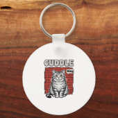 Cuddle King Vintage Katten Shirt Ontwerp_1 Sleutelhanger (Voorkant)