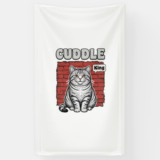 Cuddle King Vintage Katten Shirt Ontwerp_1 Spandoek (Verticaal)