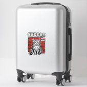 Cuddle King Vintage Katten Shirt Ontwerp_1 Sticker (Koffer)